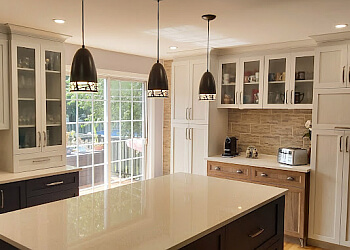 Modern Kitchen at Terrebonne  Quartz counters, laminate cabinets