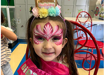 Milton face painting Beebop the Clown & Friends