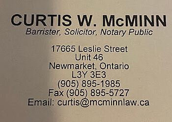 Newmarket notary public Curtis McMinn Law Office