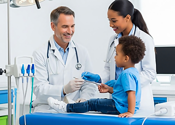 Dr. Brooke-Pearson - Brantford, ON Pediatricians - Doctor With Patient Image