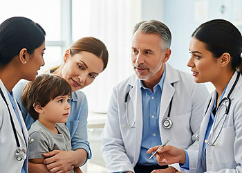 Dr. Shakeela Ahmed Dr. Shakeela Ahmed - North Bay, ON Pediatricians - Doctor With Patient Image