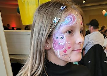 Red Deer face painting Magic Pixie Entertainment