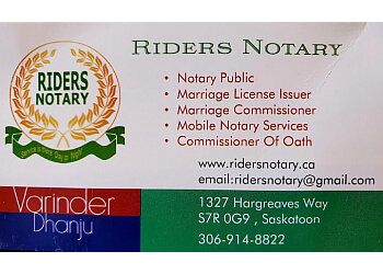 Saskatoon Notaire Riders Notary