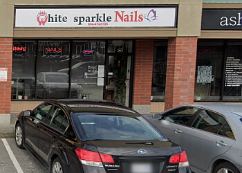 Port Coquitlam nail salon White Sparkle Nails